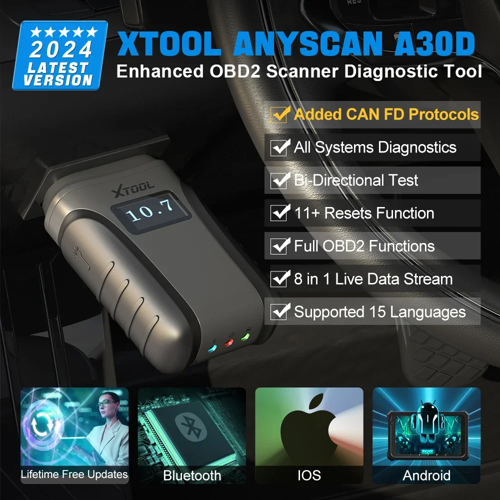 Xtool Anyscan A D All System Car Diagnostic Tools Obd Bluetooth Scanner Resets Code Reader