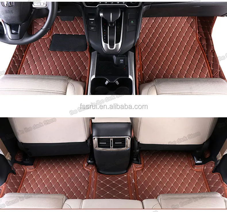Leather Car Styling Floor Mats For Honda Crv 2017 2018 2019 2020 2021