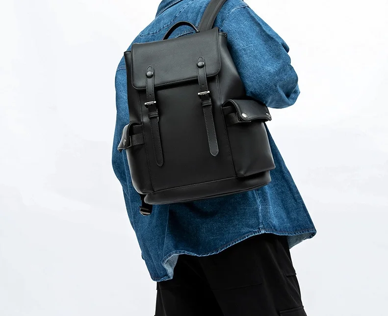 Luxury Designer Backpack Custom Logo Men's Waterproof Casual Sports Backpacks New Pu Custom