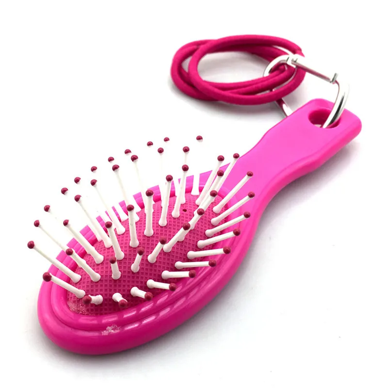 Small Kids Hair Brush Pink Cushion Hair Detangler Brush