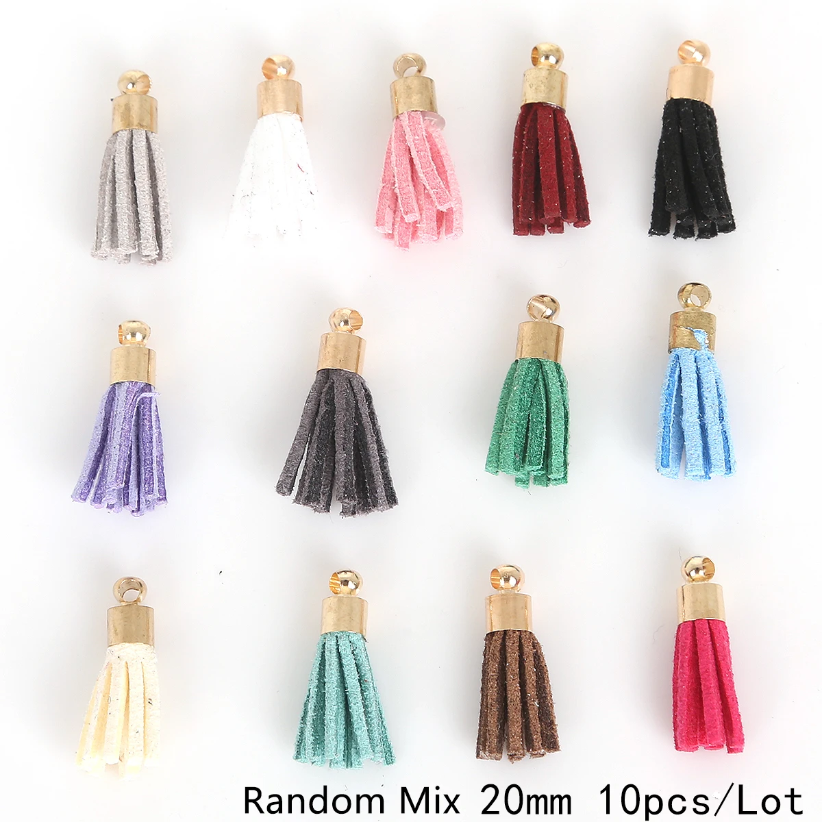 FREE SHIP 10Pcs Mixed Velvet Tassel Pendant Charms Bag Key Chain Decor Craft 