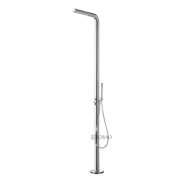 New Outdoor Shower Stainless Steel Brushed Pool  Shower facucet