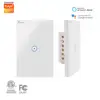 Xenon Wi-Fi/Zigbee Smart Switch By Android and IOS for Smart home 1/2/3Gang US Standard Touch Wall Switch Work With Alexa Echo