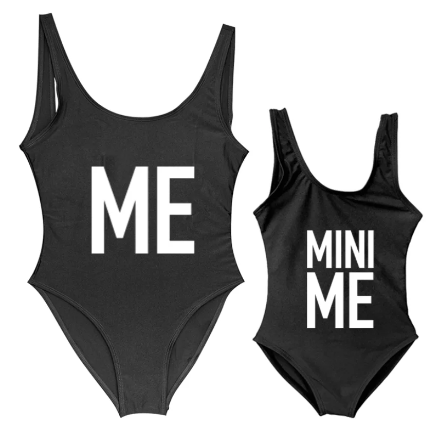 Custom Swimwear One Piece Kids Swimsuit Mother Mom And Daughter