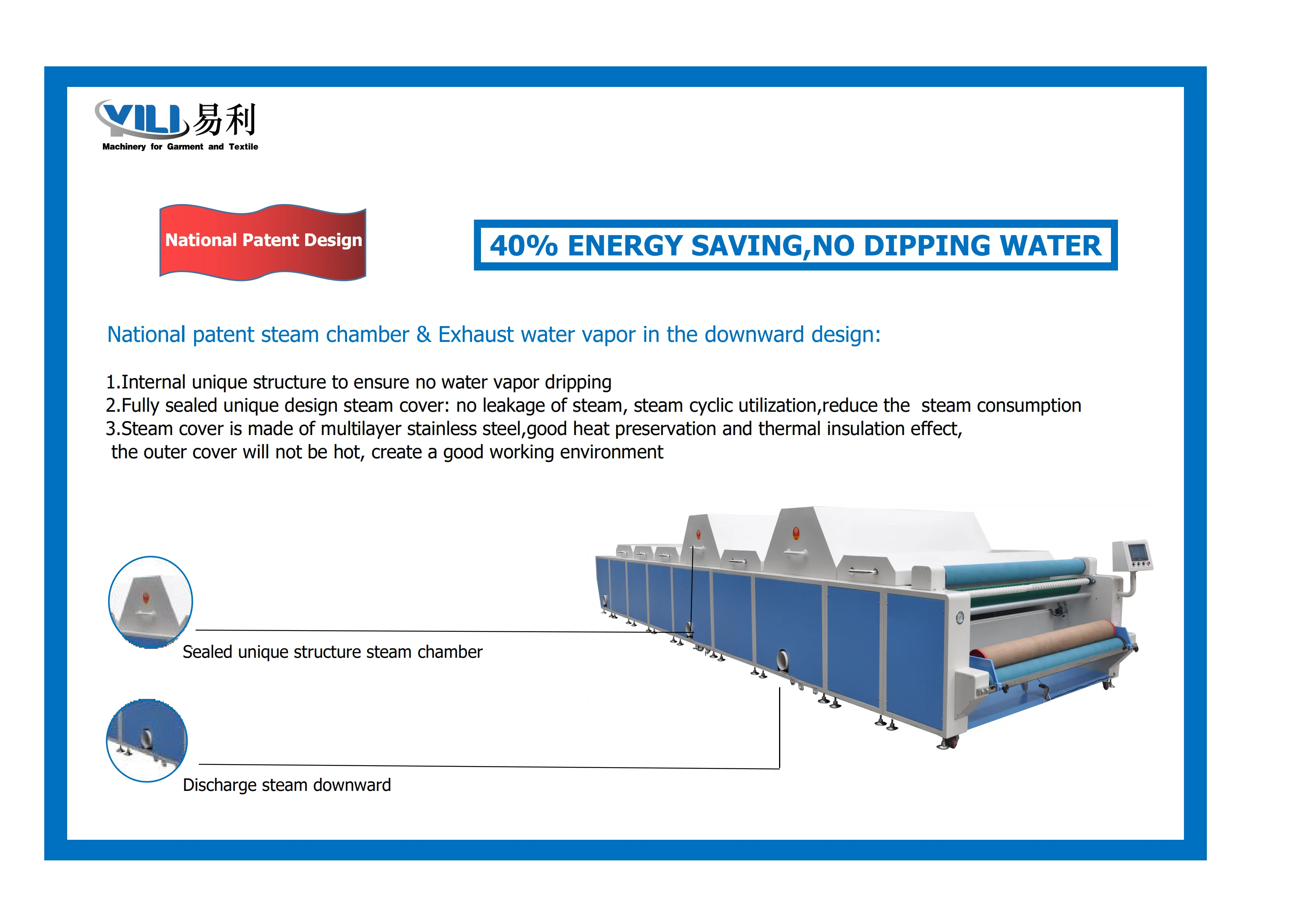Fabric Steam And Heating Treatment Machine For Reduce Fabric Shrinkage