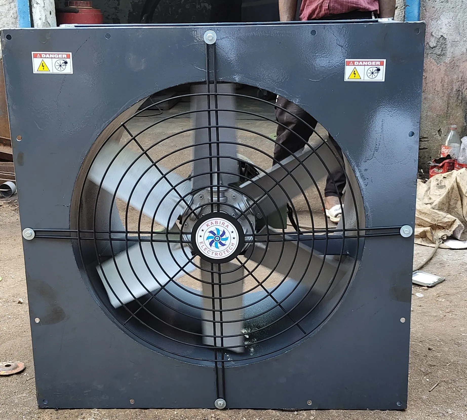 Industrial Square Axial Fan, 900mm, Aluminium - detail 2