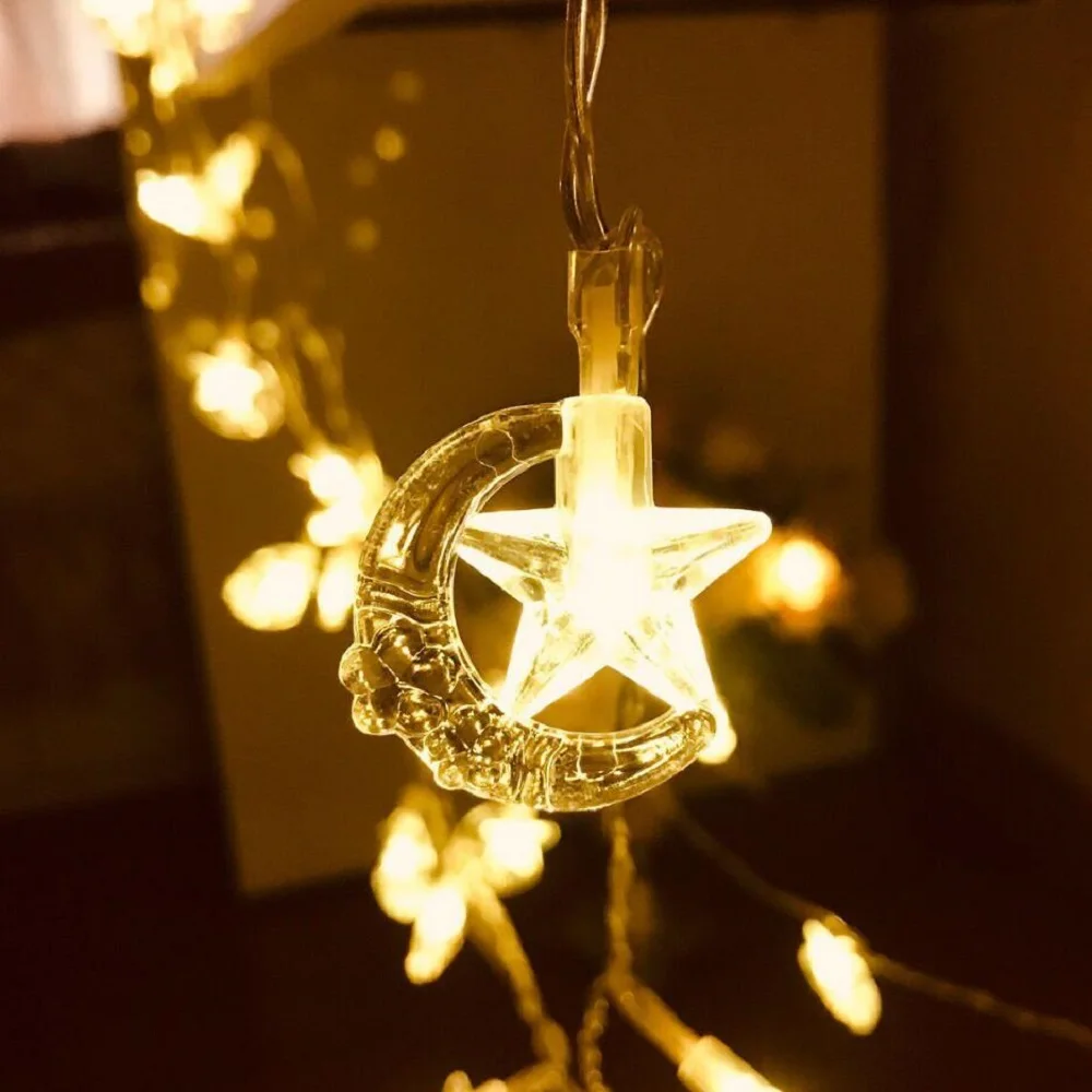 5V USB fairy light LED String Ins Christmas Decoration Moon Star Holiday Lights