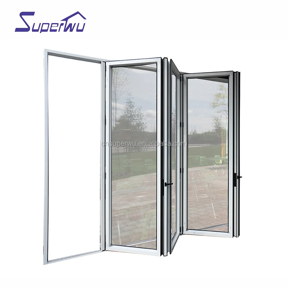 Apartment entrance doors aluminum alloy folding mosquito screen door