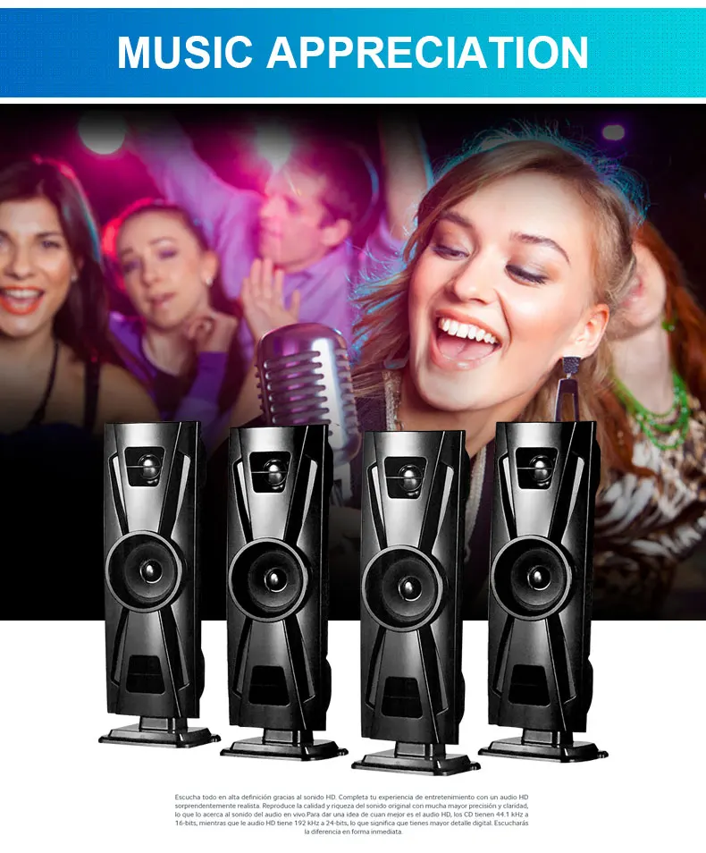 5.1 channel Home theater systems high glass Super Bass Hifi Surround Sound 5.1 speaker - ANKUX.COM