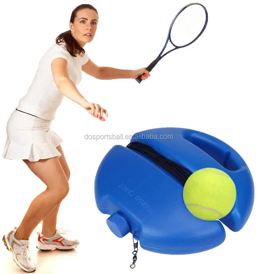 Self Study Tennis Training Tool Serve Exercise Machine Ball Rebound Back Base 