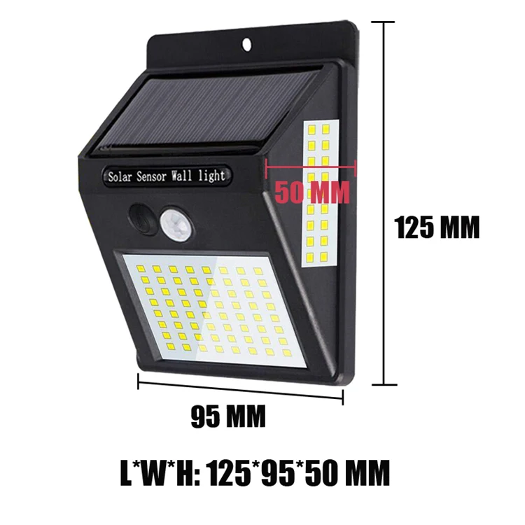 100 LED 140 LED Wide Angle Solar Power Wall Lamp Waterproof Motion Sensor Garden Solar Light Outdoor