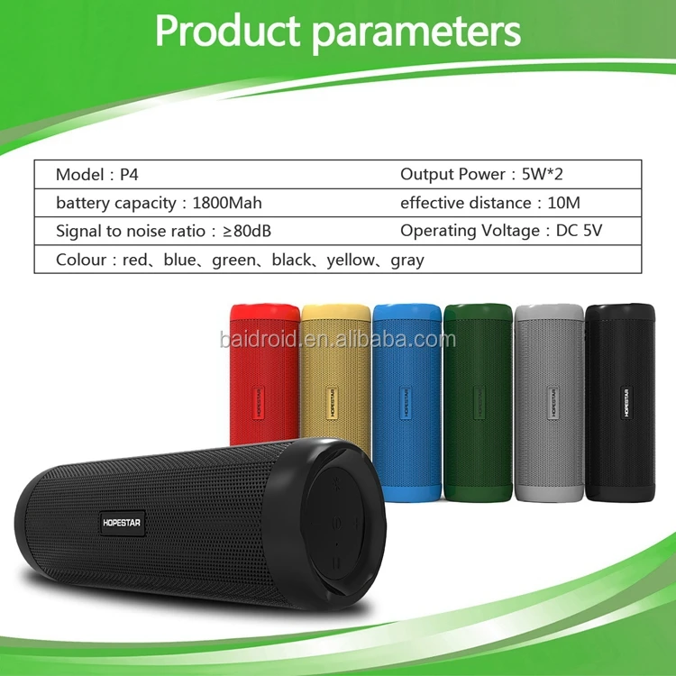 Hopestar P4 Outdoor Wireless Bluetooth Speaker Power Bank 10W Portable Bass Stereo Loudspeaker Mp3 Handsfree With Mic Flashlight - ANKUX.COM