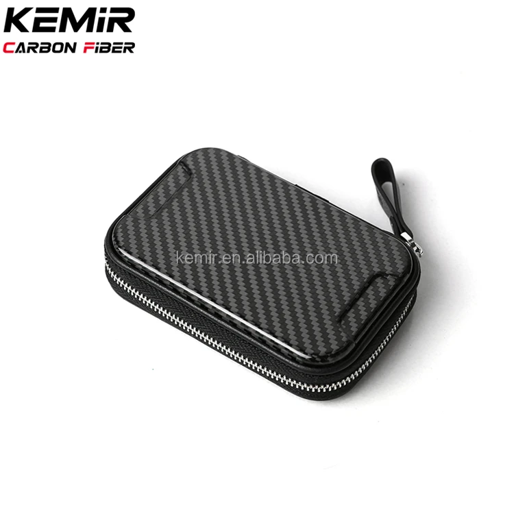 Rfid Blocking Multifunction Real Carbon Fiber Key Card Holder Bag Case
