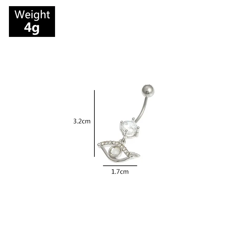 Doubleheaded Stainless Steel Belly Piercing Body Piercing Jewelry Cz