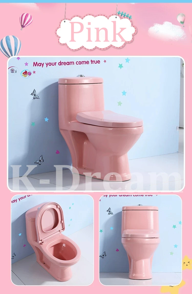 Children Kdk001t Color Toilet Kid One piece Strap Wc . Bathroom