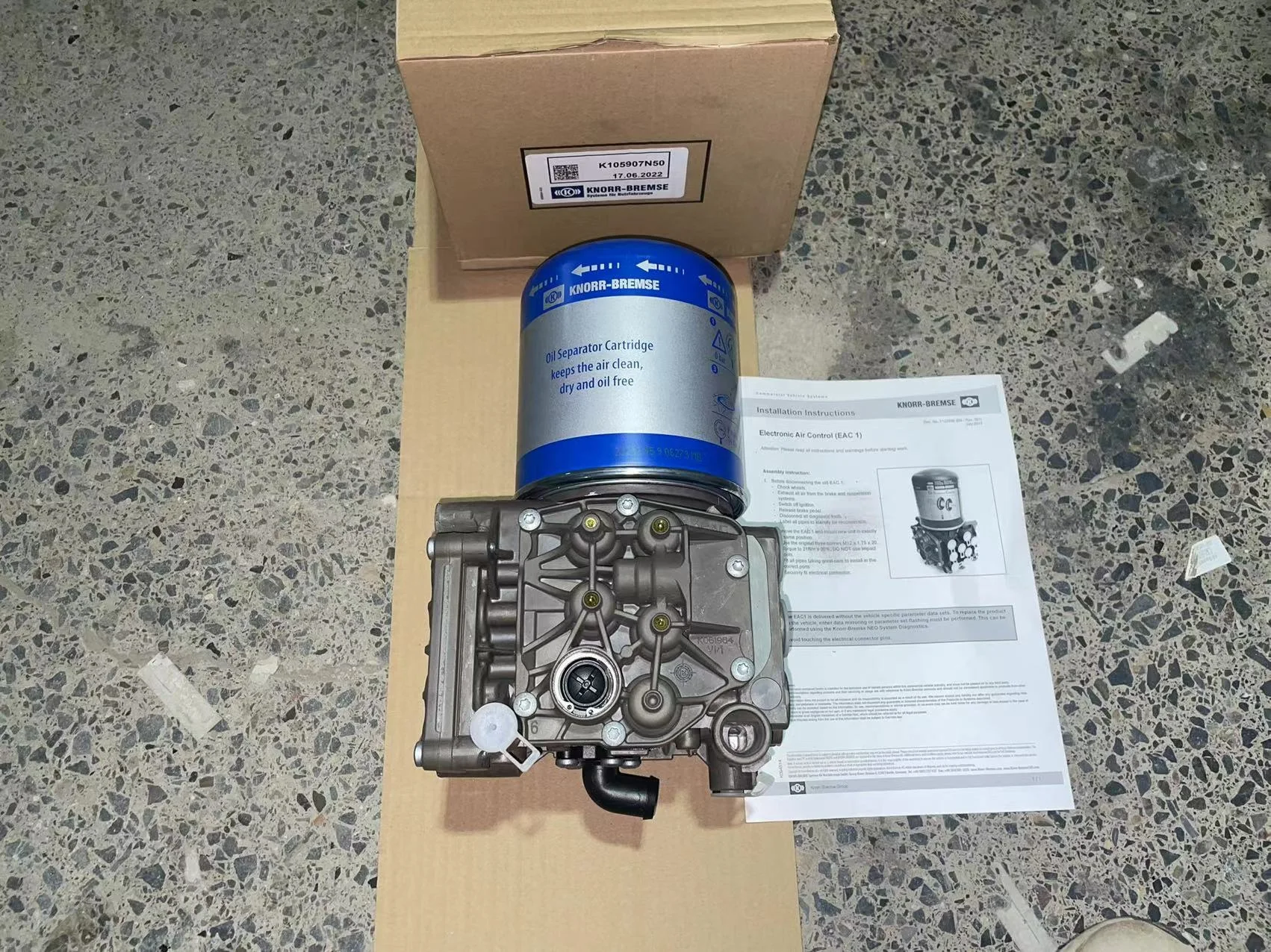 Knorr-bremse Dryer Assembly K105907n00 K105906n00 5010457873 El1100 ...