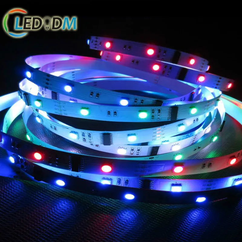 High Brightness Flexible Digital RGB LED Strip Light ICWS2811, UCS1903, WS2811B, SK6812, DMX512 etc Optional