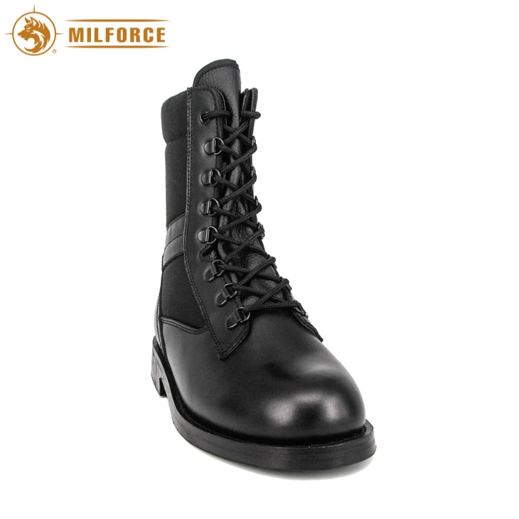 patent leather police boots
