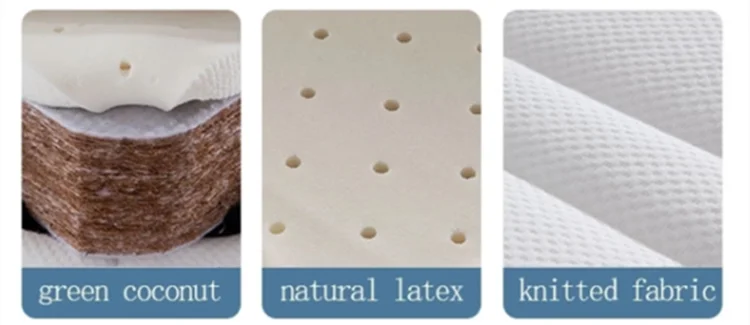 Wholesale Manufacture Supply Palm Queen and King Size Natural foam Coconut Coir Latex Mattress