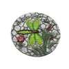 Custom Patterned Cement Garden Stepping stone with Dragonfly