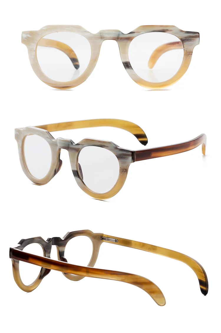 Horn Sunglasses Men Luxury Materials Buffalo Sunglasses With Clear Lens