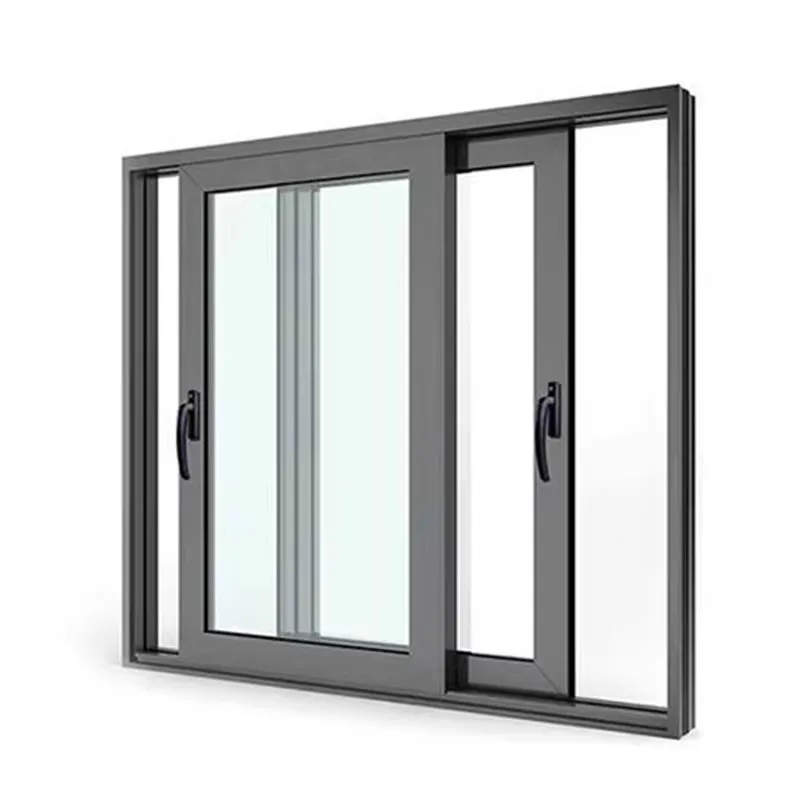 Aluminum Interior Noiseless Sliding Windows Simple Design Aluminum