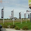 1-5m advertising stainless steel flagpole banner for tourist attraction