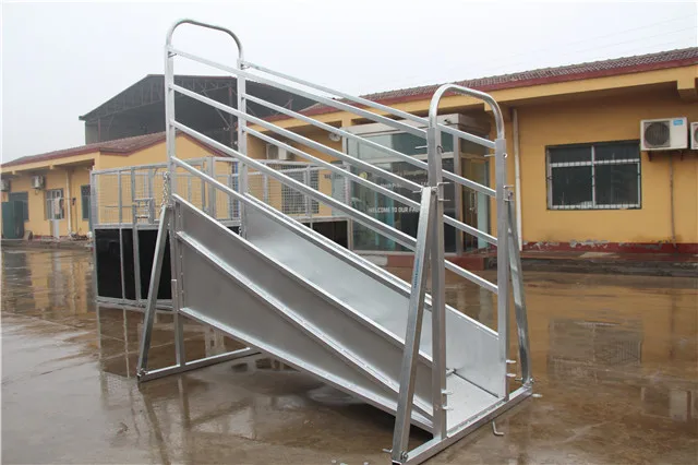 农场广泛使用镀锌金属牛装载坡道