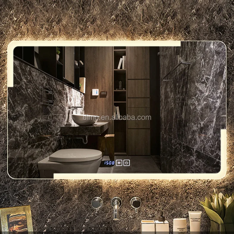Bathroom basin toilet smart touch screen mirror LED light anti fog mirror DMS-62 (3).jpg