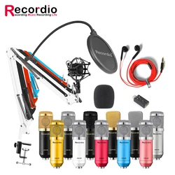 BM-800 Green Audio Microphone Professional Studio Condenser Sound Recording Microphone