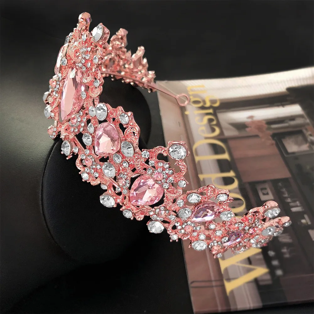 Wholesale Beauty Pageant Crowns Large Pink Tiara And Crown For Sale Tiara Buy Crown For Sale