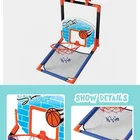 王スポーツゲームで 2 1 屋内ドアと折りたたみ調節可能なセットバスケットボールのおもちゃ子供のため
