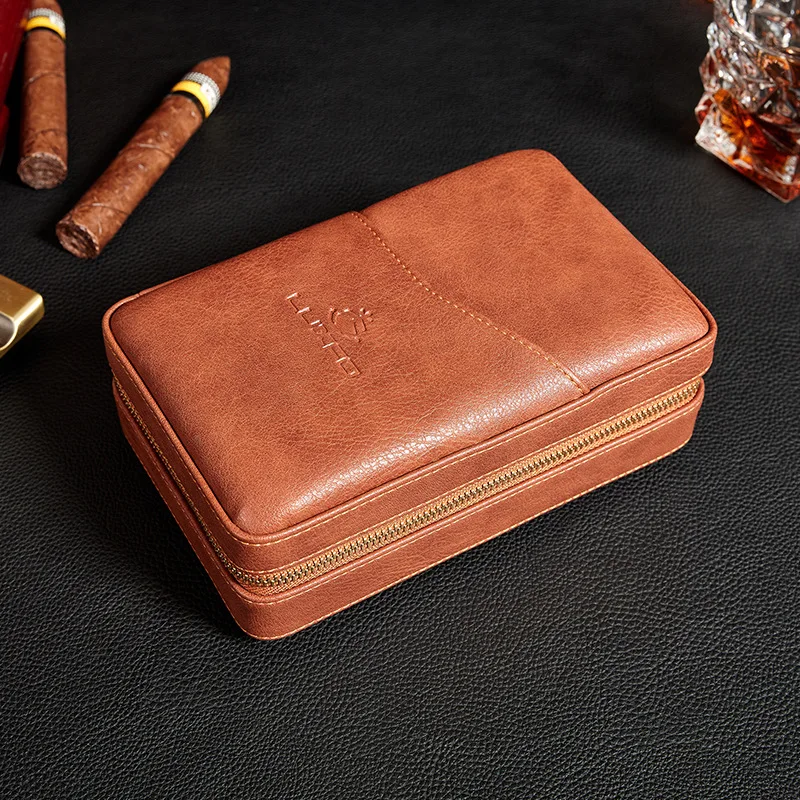 Portable Luxury Cubinski Gothic Moisturizing Leather Cigar Case