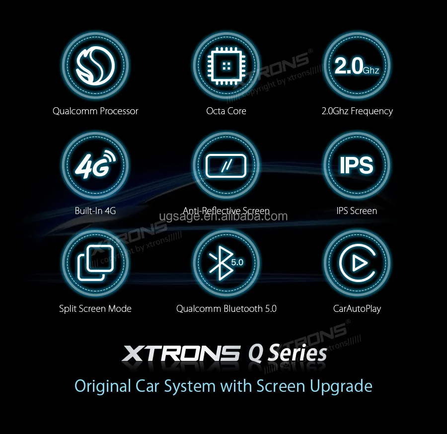 Xtrons 10.25" Octa Core 64g Rom 10.0 Android Car Gps Navigation For