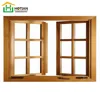European casement windows wood color pvc windows