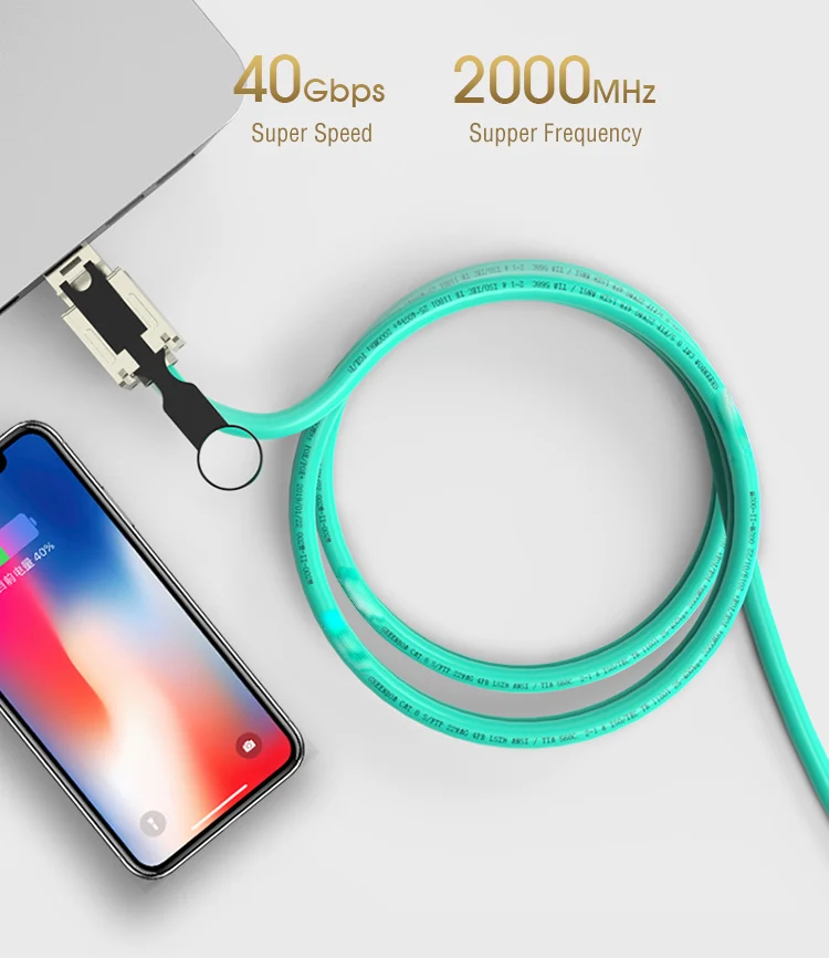 Network Cable CAT 8 2000mhz Price Per Meter SFTP CAT8 Dual Shield Outdoor 1000FT Ethernet Lan Cable CAT8插图10