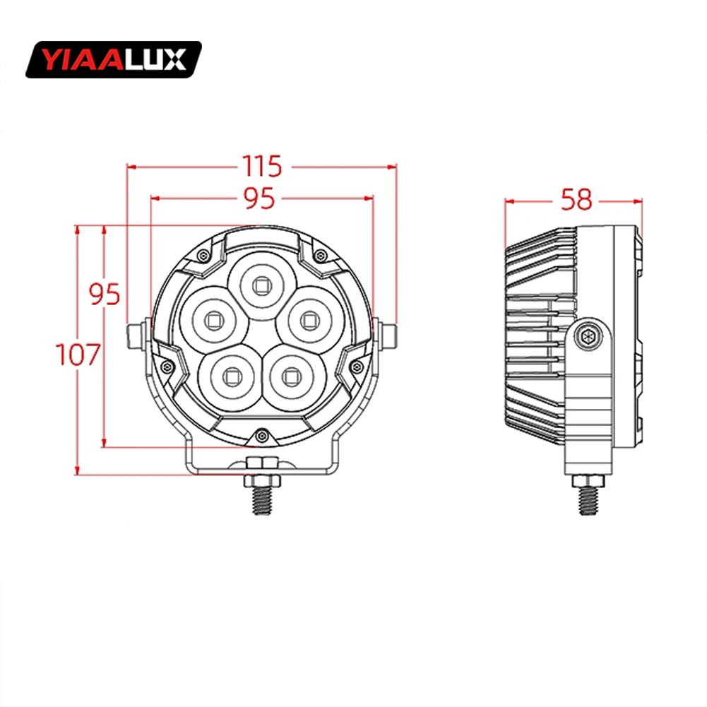 product new arrival 374 75w motorcycle led driving light super bright amber white spotlight for motorcycle fog driving light-17