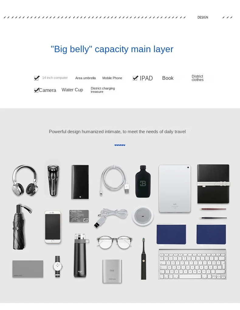 Men's Nylon Oxford Cloth Backpack Large Capacity Casual Travel Bag Polyester Lining Waterproof for Students Simple Everyday Use