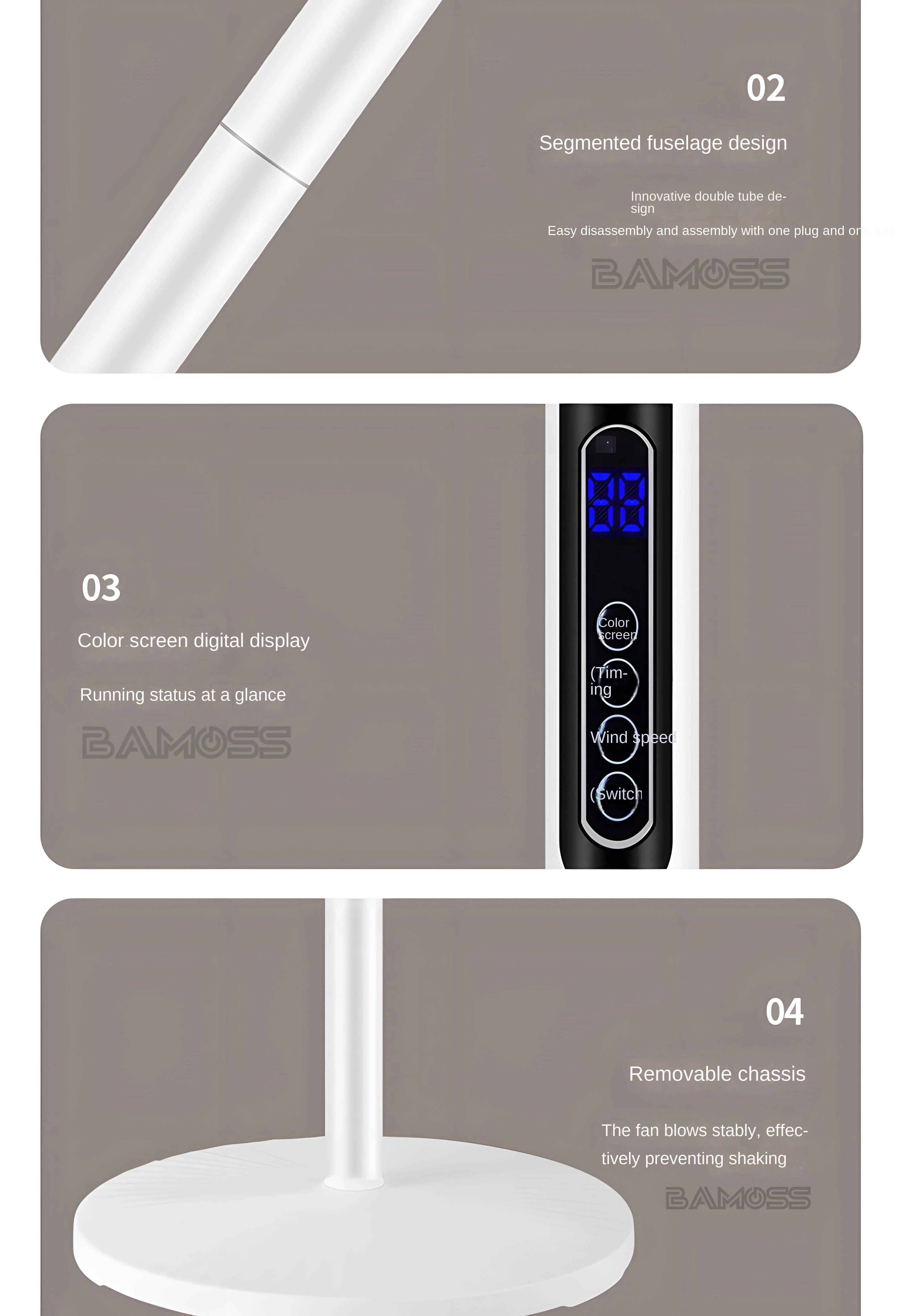 Electric Floor Fan, 30dB, 300mm - detail 20