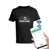 Flashing customized logo equalizer glow led panel el t-shirt China supplier