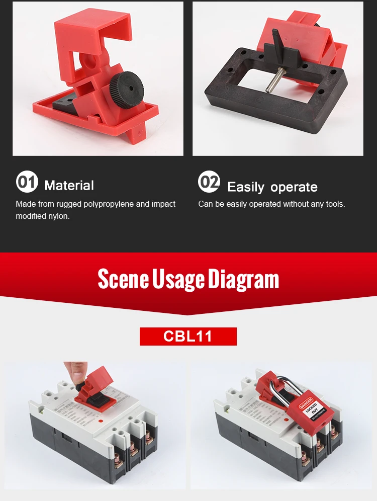 Electrical mcb Clamp-On Circuit Breaker Lockout Tagout