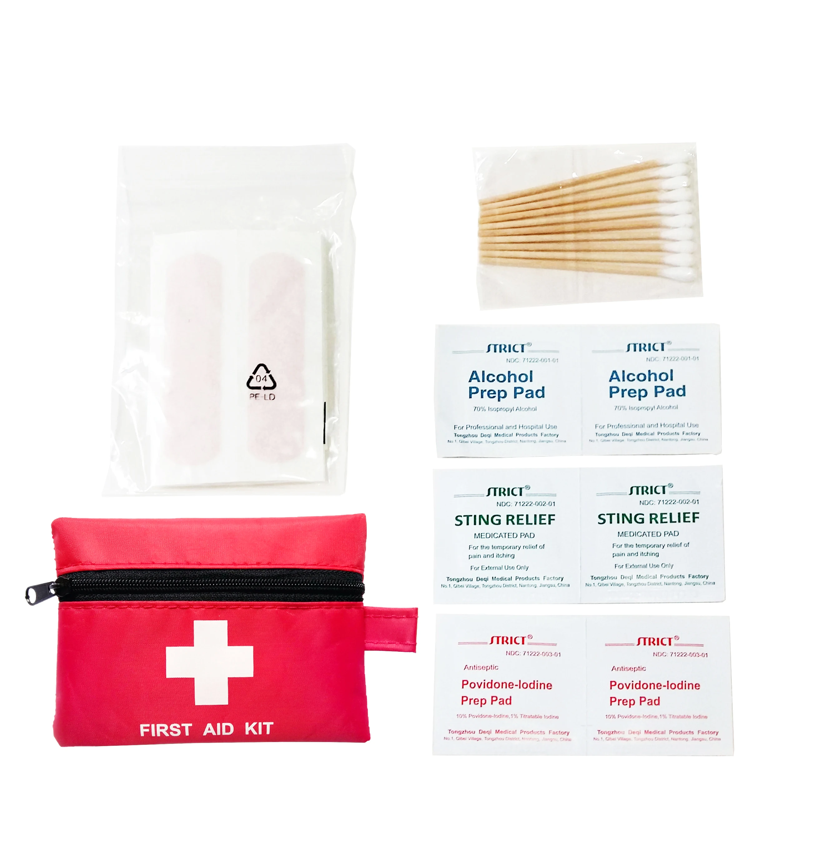 Red Polyester Waterproof Mini First Aid Kit Bag Soccer First Aid Kit