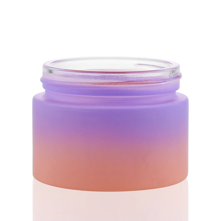 Custom Size 15g 20g 30g 50g Fancy Gradient Pink Purple Packaging Jar