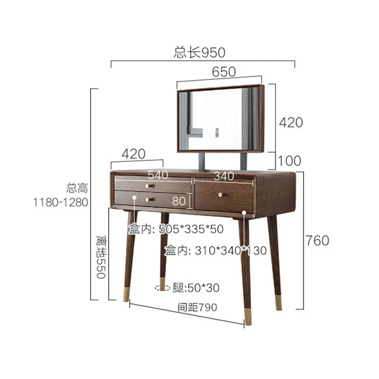 product-wooden dressing table designs wooden bedroom dresser with mirror girls solid wood dresser Eu-1