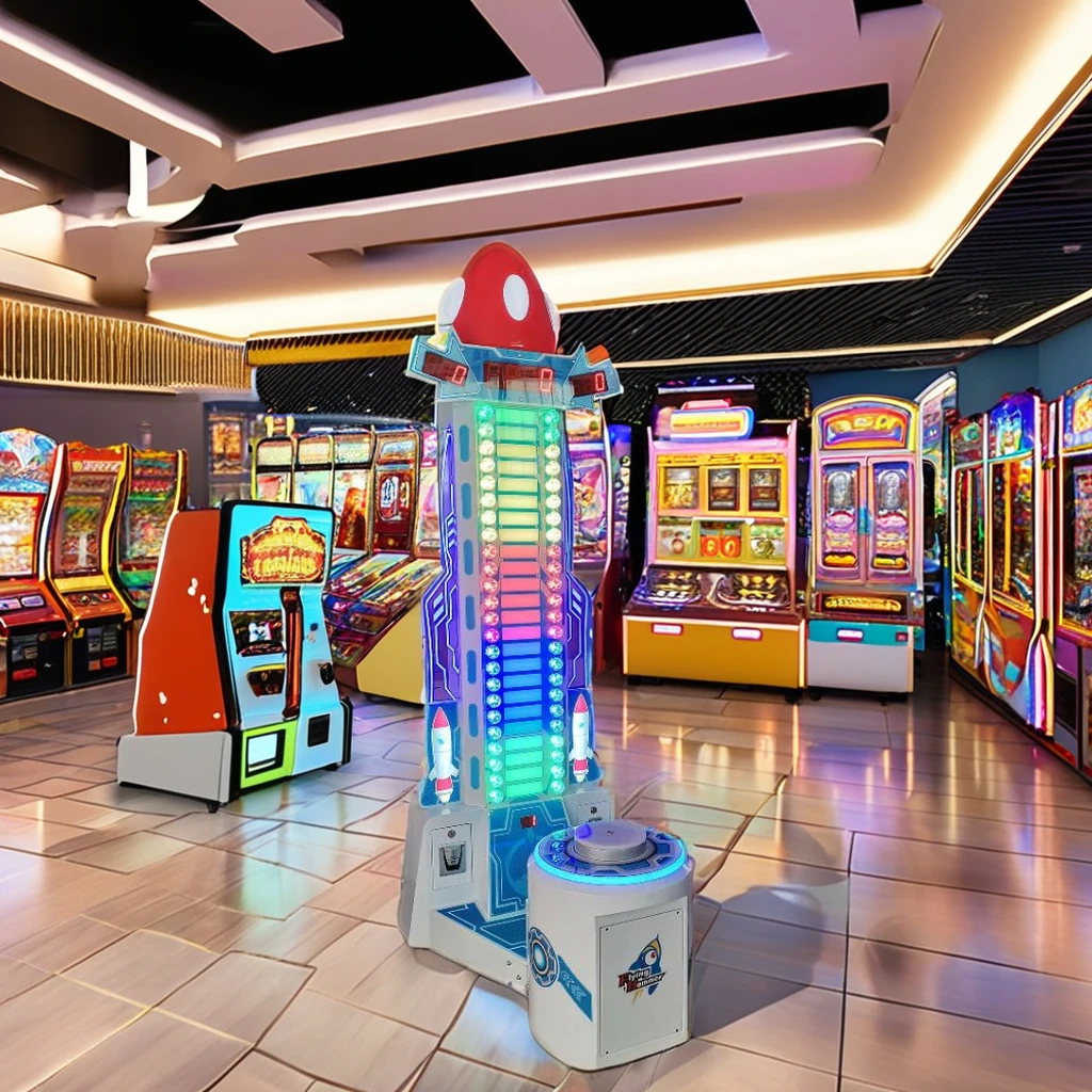 RaiseFun Metal Arcade Machine Coin-Operated Hammer Slam Strength Games with Ticket Redemption for Amusement Parks factory