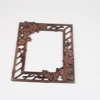 Gilt plastic frame for grape carving, gilt plastic frame with hollow edge for display