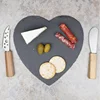 Beautiful and special slate stone heart shape fruit table mats