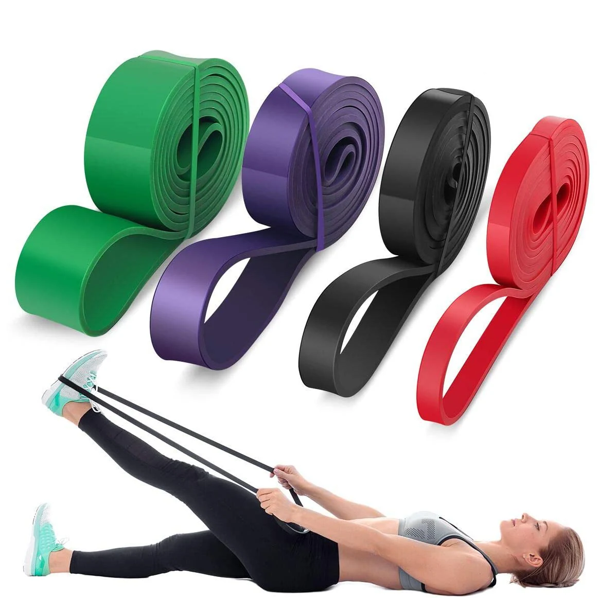 Sports Elastic Thick Stretch Resistance Band Pull Up Powerlifting Bands For Resistance Training