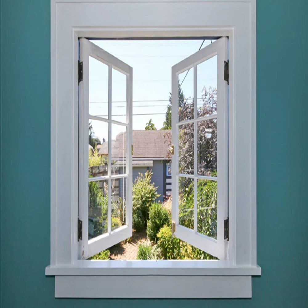 房子平开门窗设计照片与双层玻璃铝窗