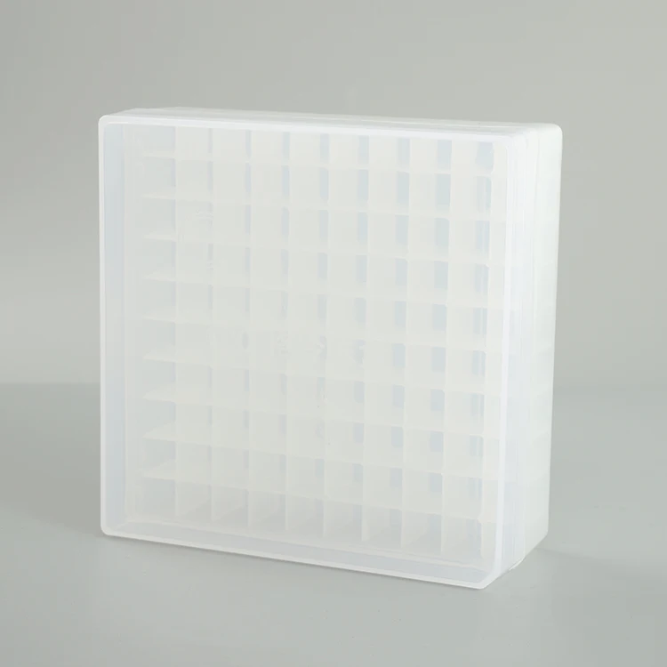 100 Well Plastic Freezing Tube Box Manufacturer Supplies Pp Material 1